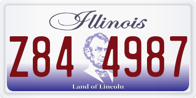 IL license plate Z844987