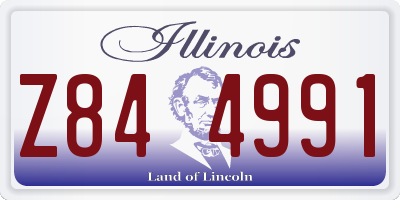 IL license plate Z844991