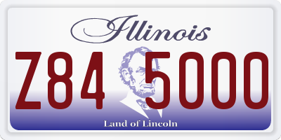 IL license plate Z845000