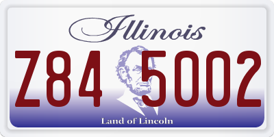 IL license plate Z845002