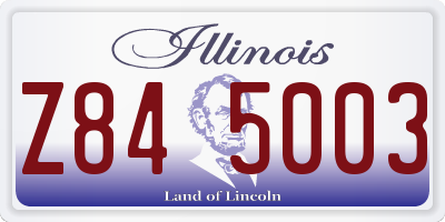 IL license plate Z845003