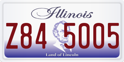 IL license plate Z845005