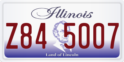 IL license plate Z845007