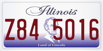 IL license plate Z845016