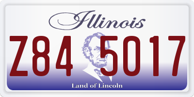 IL license plate Z845017