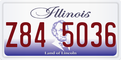 IL license plate Z845036