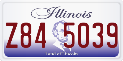 IL license plate Z845039