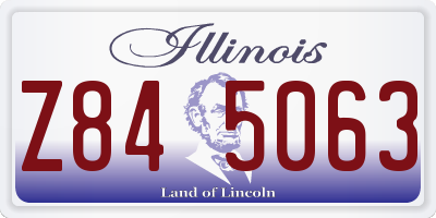 IL license plate Z845063