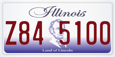 IL license plate Z845100