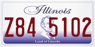 IL license plate Z845102