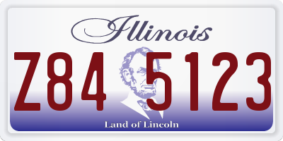 IL license plate Z845123