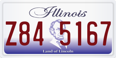 IL license plate Z845167