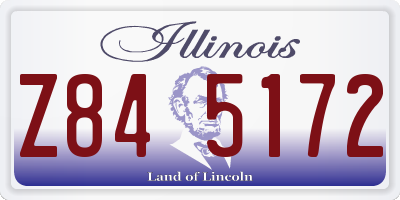 IL license plate Z845172