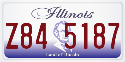 IL license plate Z845187
