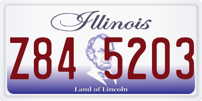 IL license plate Z845203
