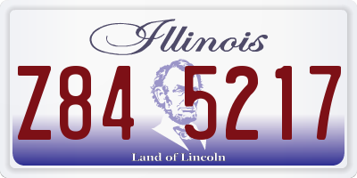 IL license plate Z845217