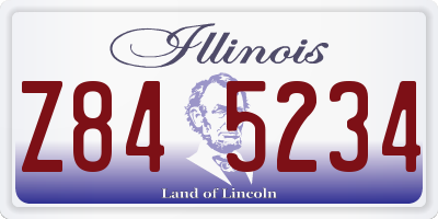 IL license plate Z845234