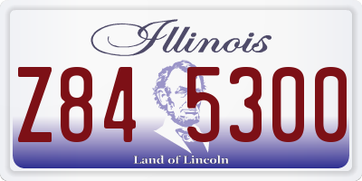 IL license plate Z845300