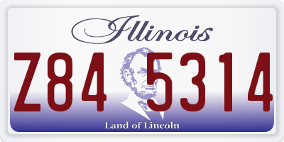 IL license plate Z845314