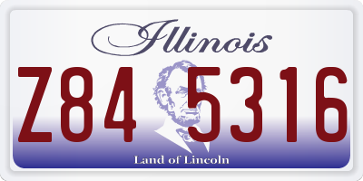 IL license plate Z845316