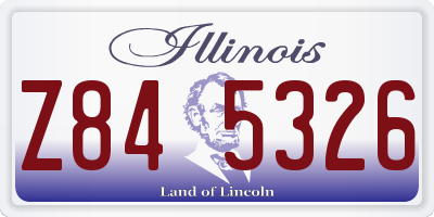 IL license plate Z845326