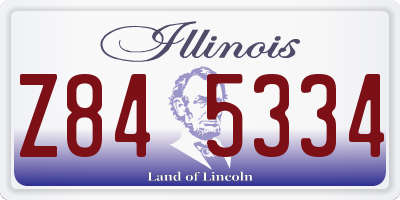 IL license plate Z845334