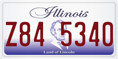 IL license plate Z845340
