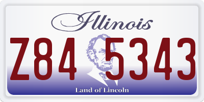 IL license plate Z845343