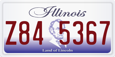 IL license plate Z845367