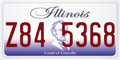 IL license plate Z845368