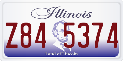 IL license plate Z845374