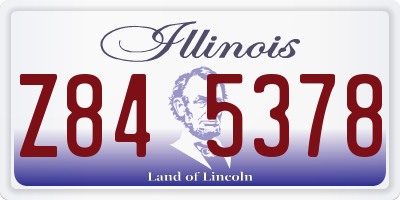 IL license plate Z845378