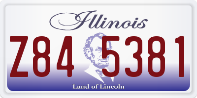 IL license plate Z845381