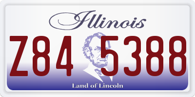 IL license plate Z845388