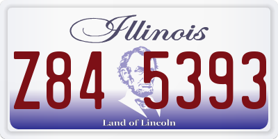 IL license plate Z845393