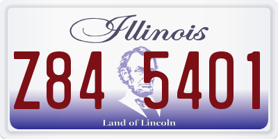 IL license plate Z845401