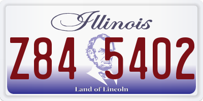 IL license plate Z845402