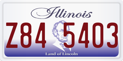 IL license plate Z845403