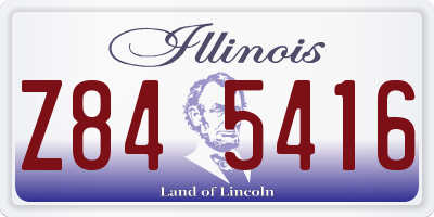 IL license plate Z845416