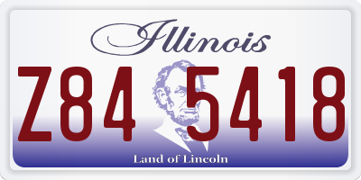 IL license plate Z845418