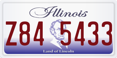 IL license plate Z845433
