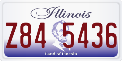 IL license plate Z845436