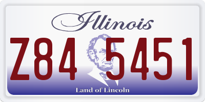 IL license plate Z845451