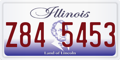 IL license plate Z845453