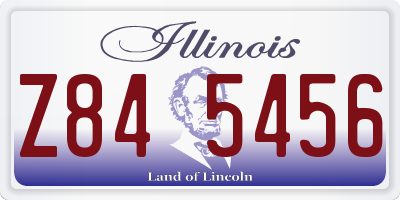 IL license plate Z845456