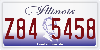IL license plate Z845458