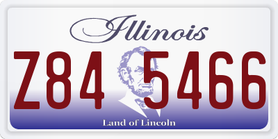 IL license plate Z845466