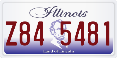 IL license plate Z845481