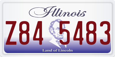 IL license plate Z845483
