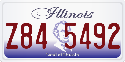IL license plate Z845492